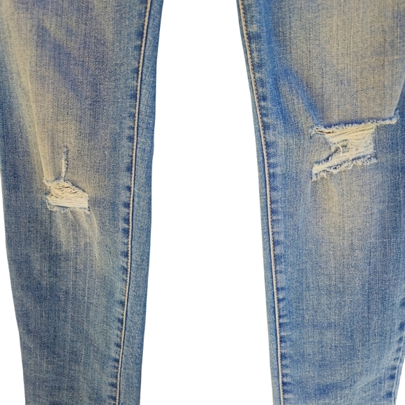 7 for All Mankind pearl embellished size 6 denim jeans tapered leg zip fly 027 - Picture 5 of 11